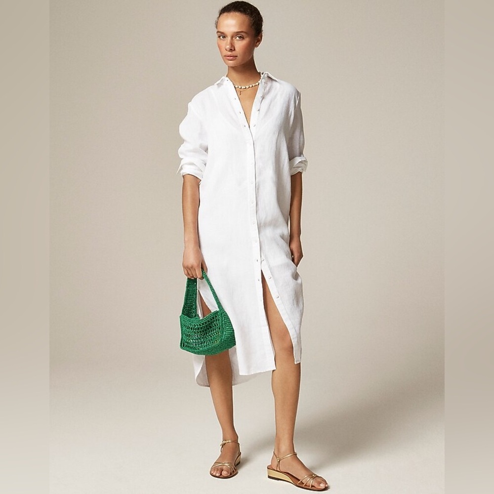 J.Crew Tunic shirt-dress in linen